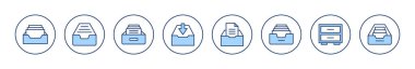 Dizin simgesi vektörünü arşivle. Belge vektör simgesi. Depolama simgesini arşivle.