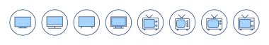 Televizyon ikonu vektörü. televizyon işareti ve sembol