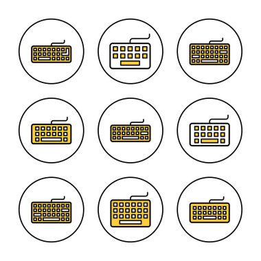 Klavye simgesi ayarlama vektörü. Klavye işareti ve simgesi
