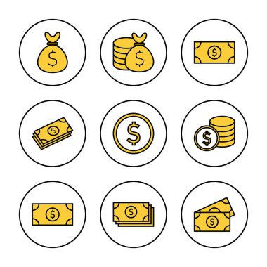 Para simgesi ayarlandı. Para işareti ve sembol