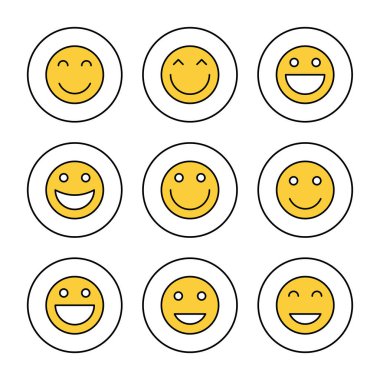 Gülümseme simgesi ayarlandı. Gülümseme simgesi. Geribildirim işareti ve sembol