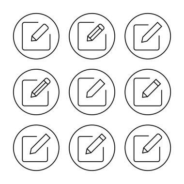 Simge kümesi vektörünü düzenle. Belge imza ve sembolünü düzenle. Metin simgesini düzenle. Kalem. kaydolun