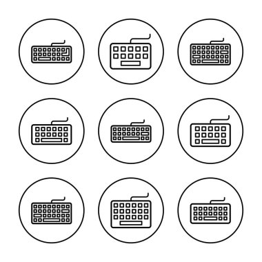 Klavye simgesi ayarlama vektörü. Klavye işareti ve simgesi