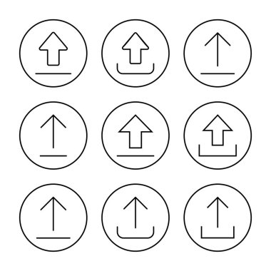 Simge kümesi vektörünü yükle. veri işareti ve sembolü yükle