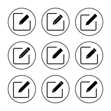 Simge kümesi vektörünü düzenle. Belge imza ve sembolünü düzenle. Metin simgesini düzenle. Kalem. kaydolun