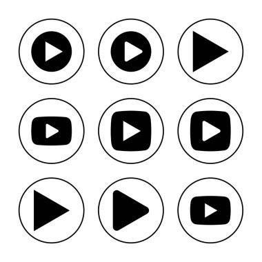 Simge kümesi vektörünü çal. Düğme işareti ve sembolü çal