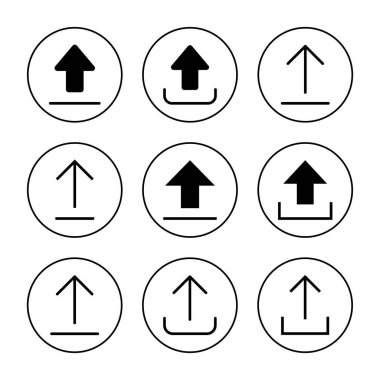 Simge kümesi vektörünü yükle. veri işareti ve sembolü yükle