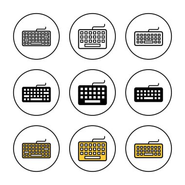 Klavye simgesi ayarlama vektörü. Klavye işareti ve simgesi