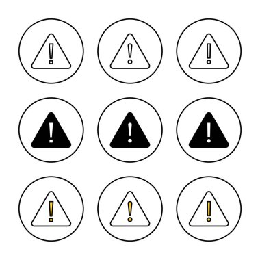 Ünlem tehlikesi işareti vektörü. Dikkat işareti ve sembol. Tehlike uyarısı