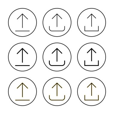 Simge kümesi vektörünü yükle. veri işareti ve sembolü yükle