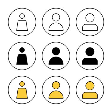 Kullanıcı Simgesi belirleme vektörü. İmza ve sembol. insanlar simgesi. 