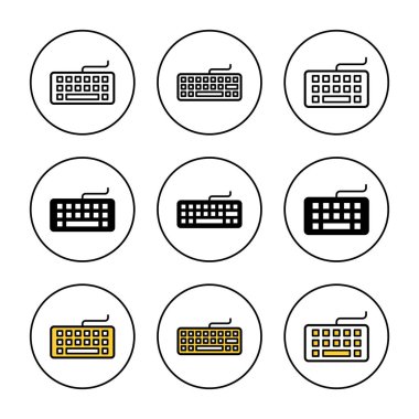 Klavye simgesi ayarlama vektörü. Klavye işareti ve simgesi