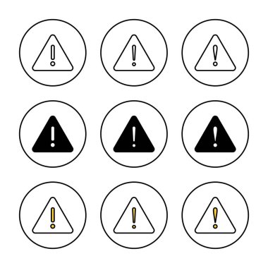 Ünlem tehlikesi işareti vektörü. Dikkat işareti ve sembol. Tehlike uyarısı