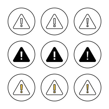Ünlem tehlikesi işareti vektörü. Dikkat işareti ve sembol. Tehlike uyarısı