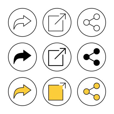 Simge kümesi vektörünü paylaş. İşaret ve sembol paylaşımı