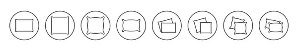 Μαξιλάρι Εικονίδιο Σύνολο Διάνυσμα Μαξιλάρι Και Σύμβολο Άνετο Αφράτο Μαξιλάρι Διάνυσμα Αρχείου