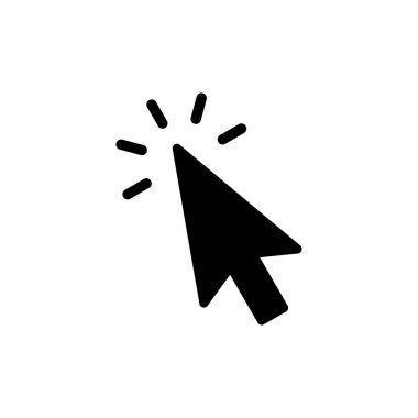 Click icon vector for web and mobile app. pointer arrow sign and symbol. cursor icon