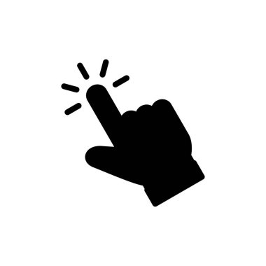 Hand click icon vector for web and mobile app. pointer sign and symbol. hand cursor icon