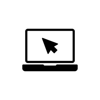 Web ve mobil uygulama için dizüstü bilgisayar simgesi vektörü. bilgisayar işareti ve sembol