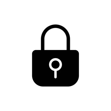 Web ve mobil uygulama için simge vektörünü kilitle. Asma kilit işareti ve sembol. Şifreleme simgesi. Güvenlik sembolü