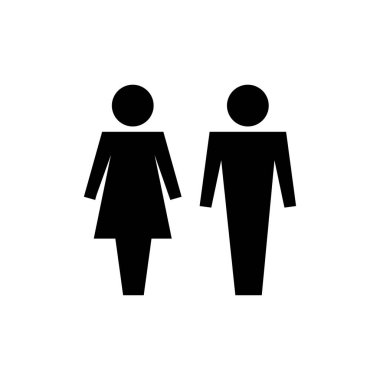 Web ve mobil uygulama için erkek ve kadın ikon vektörü. Erkek ve dişi işareti ve sembol. Kızlar ve oğlanlar