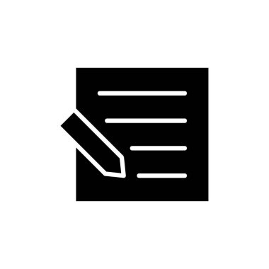 Web ve mobil uygulama için not simgesi vektörü. not defteri işareti ve sembol