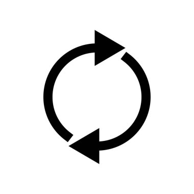 Web ve mobil uygulama için ikon vektörünü tazele. İşareti ve sembolü yeniden yükle. Simgeyi güncelle.