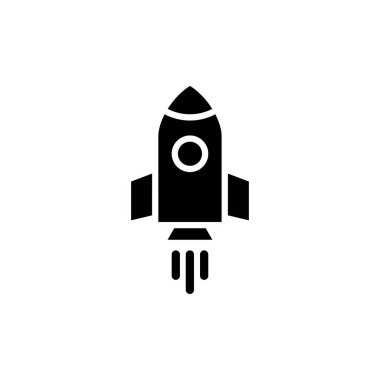 Web ve mobil uygulama için roket simgesi vektörü. Başlangıç işareti ve sembol. roket fırlatma simgesi