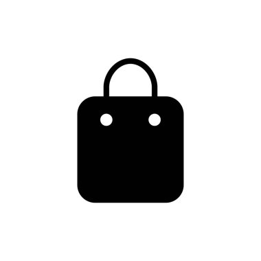 Ağ ve mobil uygulama için alışveriş poşeti ikonu vektörü. Alışveriş işareti ve sembol