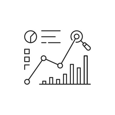 İş için kpi metrik simge veya veri analizi. analist veya yatırımcı büyük veri istatistiklerini veya strateji ve verimlilik denetimini kolay yöntembilim sistemiyle veya pozitif üstel etf büyümesiyle analiz eder
