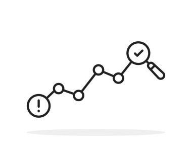 Kolay büyüme ve artış için zayıf noktaları araştırın. Basit grafik tasarımında yatırımcı ticareti veya etkinlik başarı stratejisi sembolü için finans tahmininde pozitif eğilimin soyut kavramı