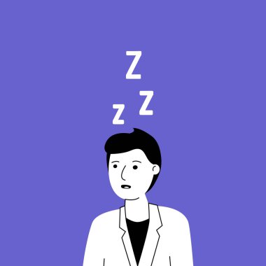 Kronik uykusuzluk çeken işkolik bir adam. İş yerinde, iş yerinde ve kötü sağlık hizmetlerinde sürekli yorgunluk ve yorgunluk hissi. Sık sık uykusuzluk ya da iş yerinde kestirme nedeniyle sağlık tehdidi