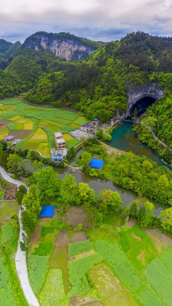 카운티의 Guizhou 세계에서 라디오 망원경의 고향입니다 — 스톡 사진