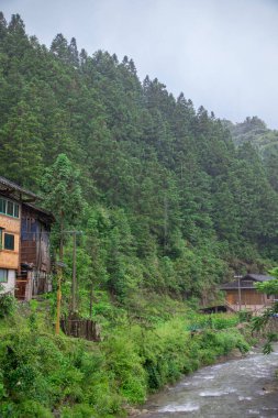 Taijiang County, Qiandongnan, Guizhou, Çin 'deki Miao Köyü Büyüsü.
