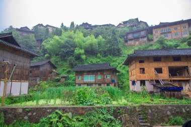 Taijiang County, Qiandongnan, Guizhou, Çin 'deki Miao Köyü Büyüsü.