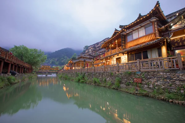 stock image The scenery of Xijiang Qianhu Miao Village in Qiandongnan Prefecture, Guizhou, China.