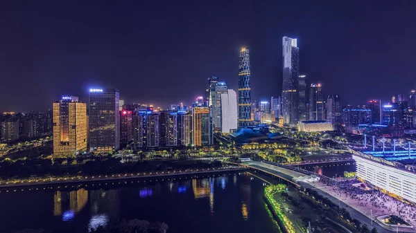 Straatscènes Van Guangzhou Een Chinese Stad Tijdens Drie Jaar Van — Stockfoto