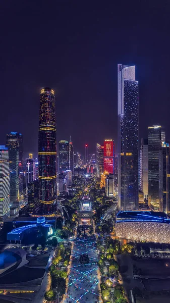 Die Straßenszenen Der Chinesischen Stadt Guangzhou Während Der Drei Jahre — Stockfoto