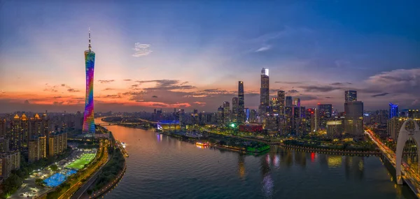 Straatscènes Van Guangzhou Een Chinese Stad Tijdens Drie Jaar Van — Stockfoto