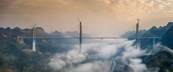 stock image The rural scenery of Pingtang County, Guizhou, China, is home to the world's largest single-dish radio telescope.