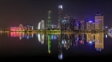 COVID-19 salgınının olduğu üç yıl boyunca Çin 'in Guangzhou şehrinin sokak sahneleri..