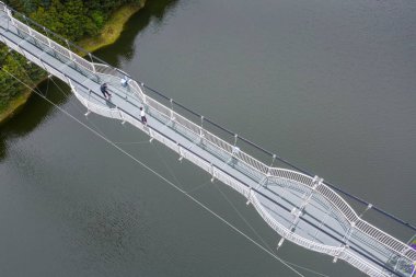 Danzhai County, Guizhou 'da Wanda Town' un sokak manzarası.