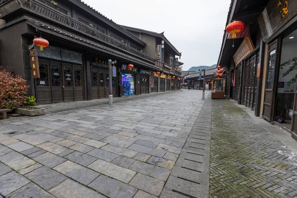 Θέα Στο Δρόμο Της Wanda Town Στην Επαρχία Danzhai Guizhou — Φωτογραφία Αρχείου