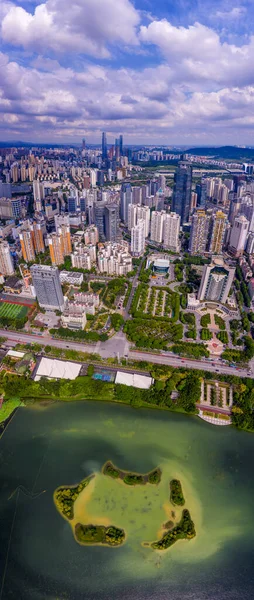 Aerial View Nanning Guangxi China Showcasing Beautiful Scenery Green City — Stock Photo, Image