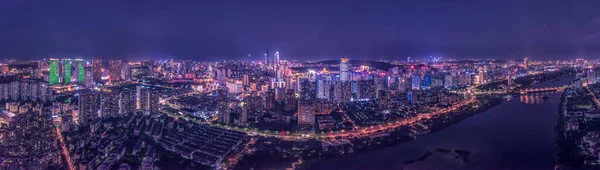Luftaufnahme Der Gebäude Geschäftsviertel Von Pazhou Guangzhou — Stockfoto