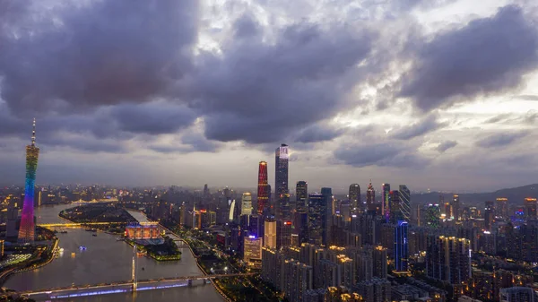Scene Strada Guangzhou Città Cinese Durante Tre Anni Della Pandemia — Foto Stock