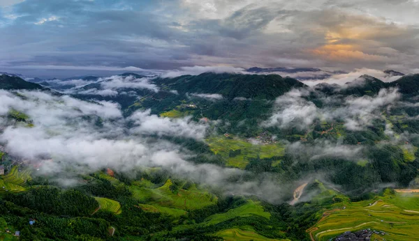 Vista Panorámica Las Terrazas Jiabang Qiandongnan Guizhou China — Foto de Stock