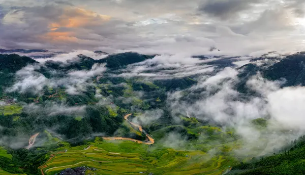 Scenic View Jiabang Terraces Qiandongnan Guizhou China — Stock Photo, Image