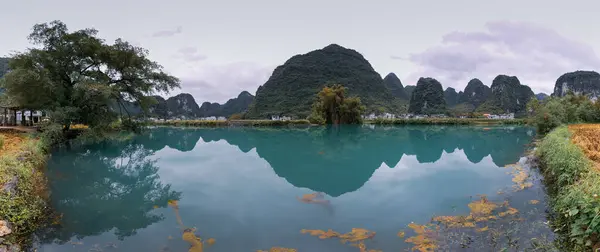 Het Landschap Van County Hechi City Guangxi China Een Wereldklasse — Stockfoto