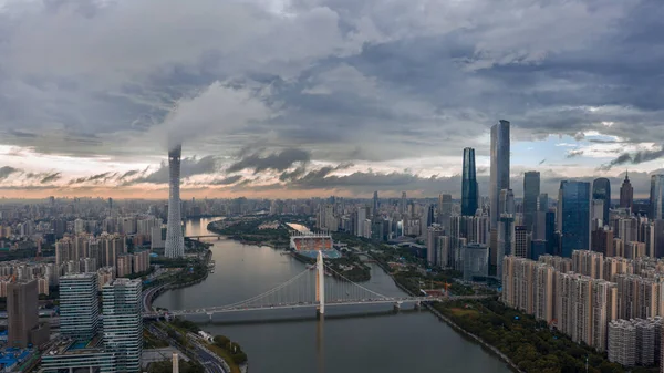 Σκηνές Του Δρόμου Guangzhou Μια Κινεζική Πόλη Κατά Διάρκεια Των Εικόνα Αρχείου